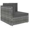 vidaXL Set Divani da Giardino 7 pz in Polyrattan Grigio