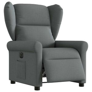 vidaXL Poltrona Elettrica Reclinabile Grigio Scuro in Tessuto