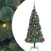 vidaXL Albero di Natale artificiale preilluminato con set di palline