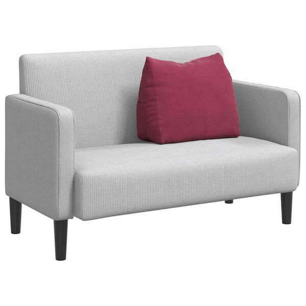 vidaXL Cuscino per Schiena Rosso Vino 60 x 20 x 50 cm Tessuto in Cords