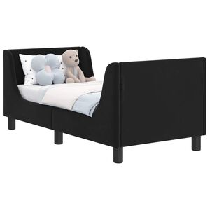 vidaXL Struttura letto per bambini con testata Nero 70 x 140 cm