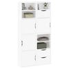 vidaXL Armadietti Laterali 4 pz ODDA Bianco 40x24x79 cm Legno di Pino