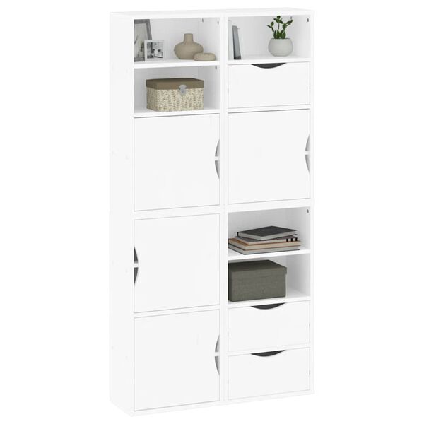 vidaXL Armadietti Laterali 4 pz ODDA Bianco 40x24x79 cm Legno di Pino