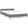 vidaXL Giroletto senza Materasso Grigio Scuro 120x190 cm in Tessuto