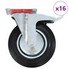 vidaXL Ruote Girevoli 16 pz 200 mm