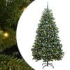 vidaXL Albero di Natale artificiale 180 cm 300 LED Bianco caldo Verde