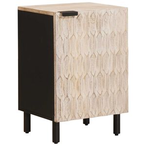 vidaXL Mobile da Bagno Bianco 38 x 33 x 58 cm Legno di mango massello