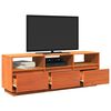 vidaXL Mobile TV Marrone Cera 140x37x50 cm Legno Massello di Pino