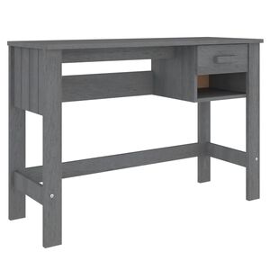 vidaXL Scrivania HAMAR Grigio Scuro 110x40x75 cm in Legno di Pino