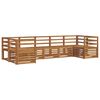 vidaXL Set divani 7 pcs Naturale Legno di Acacia Massello