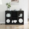 vidaXL Credenza Rovere Nero 100 x 37 x 75.5 cm