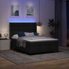 vidaXL Letto a Sorgente LED con materasso Nero 140 x 190 cm Tessuto