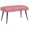 vidaXL Panchina con bottoni imbottiti Rosa 80 x 40 x 46 cm Velluto