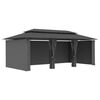 vidaXL Gazebo con Tende 600x298x270 cm Antracite