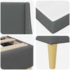 vidaXL Struttura letto con materasso Grigio scuro 90 x 200 cm Tessuto