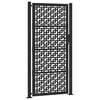 vidaXL Cancello da giardino nero 100x200 cm in acciaio con design a croce