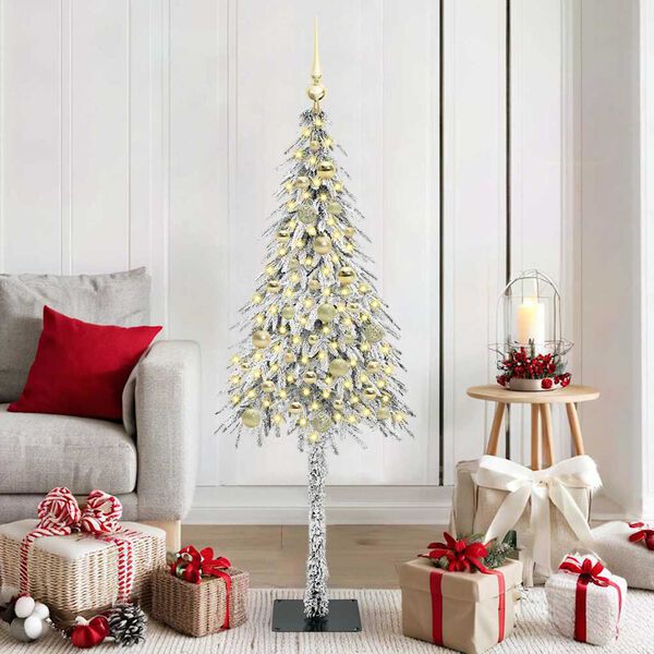 vidaXL Albero di Natale con 150 LED Bianco 150 cm PE e Acciaio