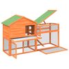 vidaXL Conigliera Marrone 185,5x60,5x109,5cm in Legno Massello di Pino