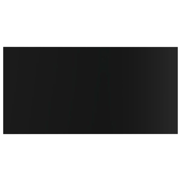 vidaXL Ripiani per Libreria 8pz Nero Lucido 40x20x1,5cm Multistrato