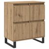 vidaXL Credenza 2 pcs Rovere artigianale 60 x 35 x 70 cm