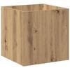 vidaXL Fioriera Rovere Artigianale 40x40x40 cm in Legno Multistrato