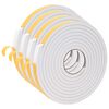vidaXL Nastro adesivo in schiuma 4 pz Bianco 15mm x 5m Schiuma CR