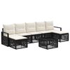 vidaXL Set Divano da Giardino 8 pz Nero polyrattan