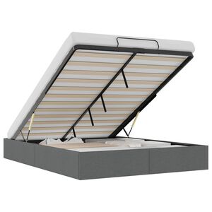vidaXL Letto ottomano Grigio Scuro 153 x 203 cm Tessuto