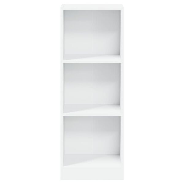vidaXL Libreria a 3 Ripiani Bianca 40x24x109 cm in Legno Multistrato