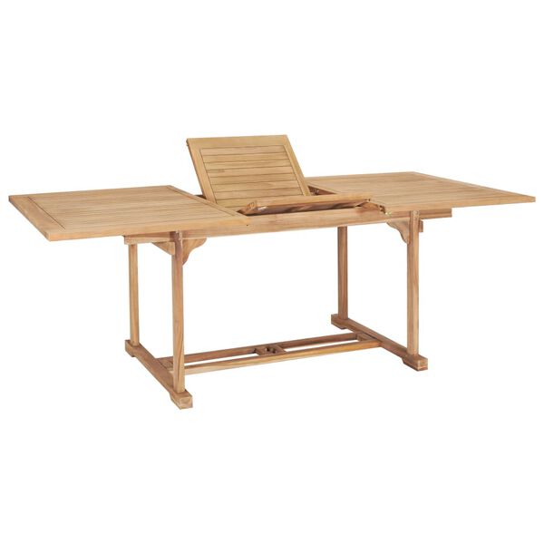 vidaXL Tavolo da Pranzo Allungabile 150-200x100x75 cm Massello di Teak