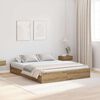 vidaXL Struttura letto con contenitore Rovere artigianale 140 x 190 cm