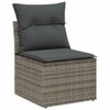 vidaXL Set Divano da Giardino 7 pcs Grigio polyrattan
