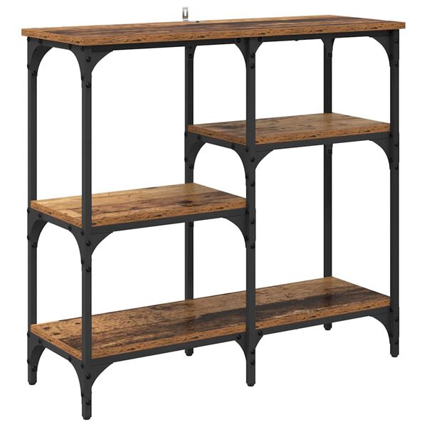 vidaXL Tavolo consolle Legno vecchio 80 x 29 x 75 cm Legno multistrato