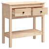 vidaXL Tavolo Consolle 75x35x75 cm in Legno Massello di Pino