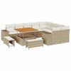 vidaXL Set Divano da Giardino 12 pz 9-Numero di posti Beige e Crema