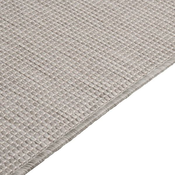 vidaXL Tappeto da Esterni a Tessitura Piatta 160x230 cm Grigio Chiaro