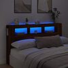 vidaXL Testiera LED Rovere Marrone 180x18,5x103,5 cm Legno Multistrato