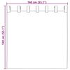 vidaXL Tende in Voile con Passanti 2 pz Sabbia 140x140 cm