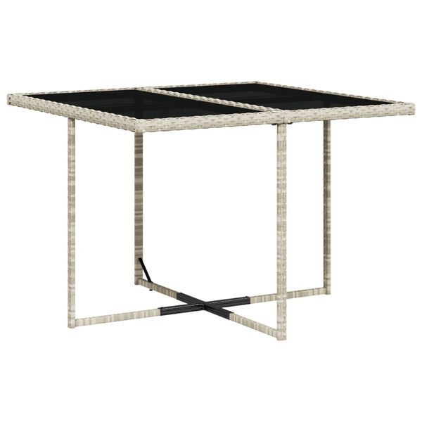 vidaXL Set Pranzo da Giardino 5pz con Cuscini Grigio Chiaro Polyrattan