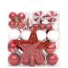 vidaXL Set Addobbi di Natale 64 pz Rosso e Bianco