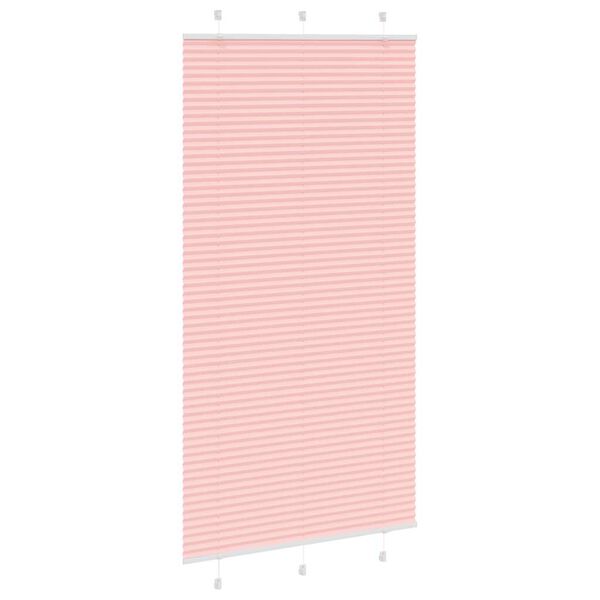 vidaXL Tenda Plissettata Rosa 105x200 cm Larghezza Tessuto 104,4 cm