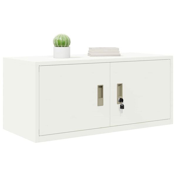 vidaXL Armadio Bianco 90 x 40 x 40 cm Acciaio
