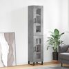 vidaXL Credenza Grigio Cemento 34,5x34x180 cm in Legno Multistrato