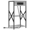 vidaXL Armadio da Notte con lo scaffale Grigio Sonoma 41 x 31 x 76 cm
