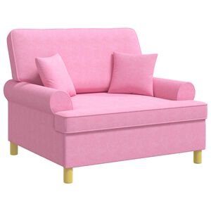 vidaXL Poltrona con cuscini Rosa Tessuto