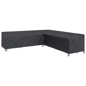 vidaXL Copertura per mobili 325 x 325 x 80 cm Tessuto Oxford 420D Nero