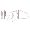 vidaXL Tenda Tipi Grigio e arancione 492 x 492 x 275 cm taffet&agrave;
