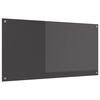vidaXL Schienale da cucina Grigio scuro 120 x 60 cm vetro temperato