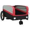 vidaXL Rimorchio da Bici Nero e Rosso 30 kg in Ferro