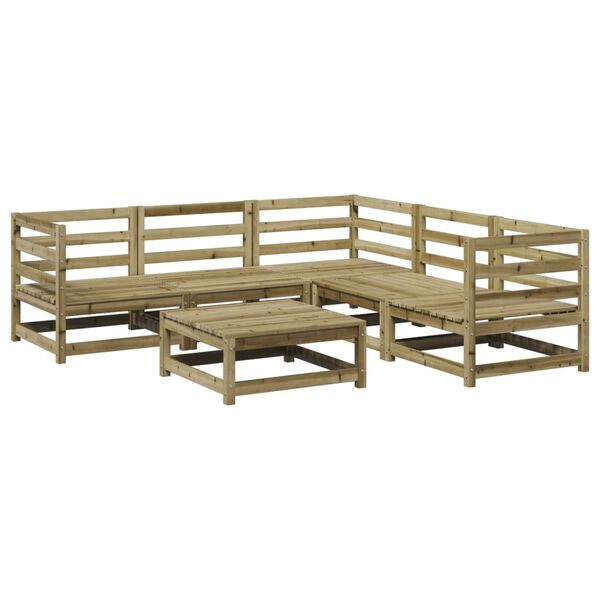 vidaXL Set Divani da Giardino 6 pz in Legno Impregnato di Pino